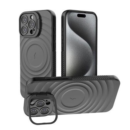 Husa pentru iPhone 16 Pro Max, SKYDDAR, Pulse Case Magsafe din Silicon, Negru