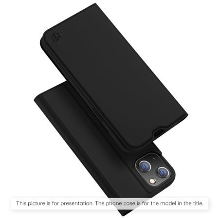 Husa pentru iPhone 17 Pro Max, SKYDDAR INNOVATION, Magskin Book, tip Carte cu Portofel Interior, set cu sticker, Negru