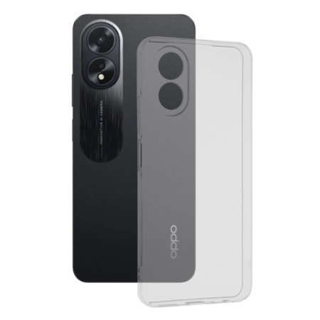 Husa pentru Oppo A38 / A18, SKYDDAR INNOVATION, ClearGuard, din silicon transparent, set cu sticker, Transparenta