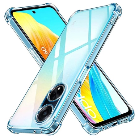 Husa pentru Oppo A98 5G , SKYDDAR INNOVATION, Shockproof Clear din Silicon Slim, Transparenta, set cu sticker