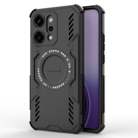 Husa pentru Oppo Reno14 Pro, SKYDDAR INOVATION, ArmorMag, Magsafe, set cu sticker, Negru