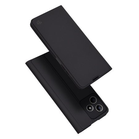 Husa pentru Realme C53, SKYDDAR INNOVATION, Magskin Book, tip Carte cu Portofel Interior, set cu sticker, Negru