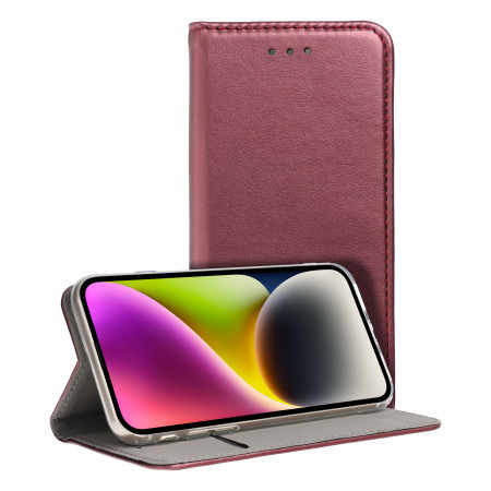 Husa pentru Samsung Galaxy A23 5G tip carte, supot card Skyddar Magneto - Burgundy