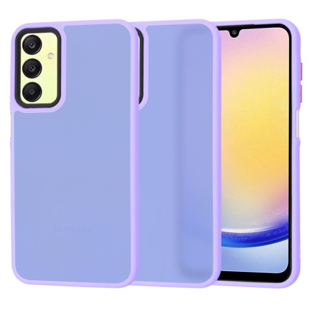 Husa pentru Samsung Galaxy A25 5G, SKYDDAR INNOVATION, HaloFrost, AntiSoc, Mov deschis, set cu sticker