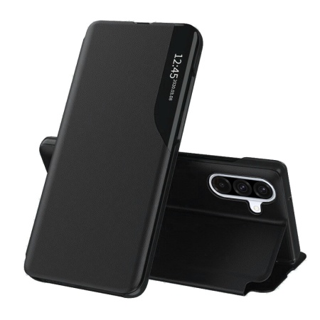Husa pentru Samsung Galaxy A36 5G tip carte, Skyddar Eco View Leather - Negru