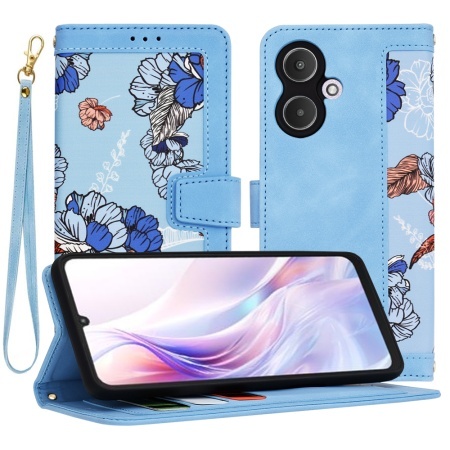 Husa pentru Xiaomi Redmi 13C 5G, SKYDDAR INNOVATION, Flipcraft din Piele Ecologică, Stand Integrat, Buzunare pentru Carduri, set cu sticker, Bleu