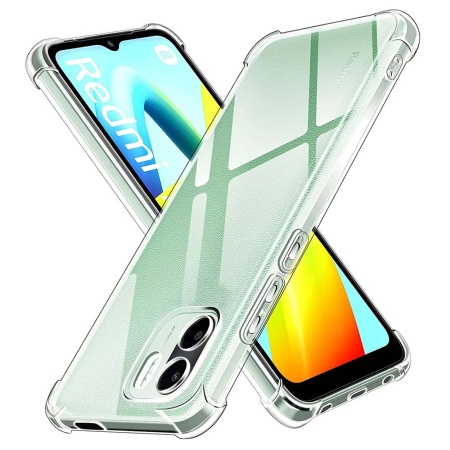 Husa pentru Xiaomi Redmi A1 / Redmi A2 , SKYDDAR INNOVATION, Shockproof Clear din Silicon Slim, Transparenta, set cu sticker