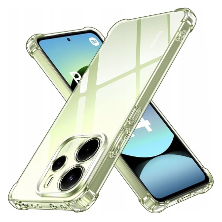 Husa pentru Xiaomi Redmi Note 14 4G , SKYDDAR INNOVATION, Shockproof Clear din Silicon Slim, Transparenta, set cu sticker