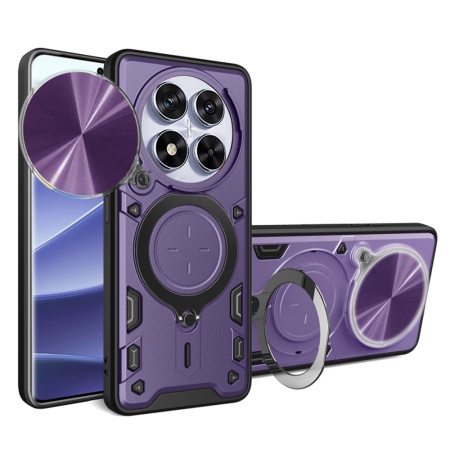 Husa pentru Xiaomi Redmi Note 14 Pro 5G / Poco X7, SKYDDAR INNOVATION, CamGuard Pro, Inel Magnetic, Protectie Camera, set cu sticker, Mov