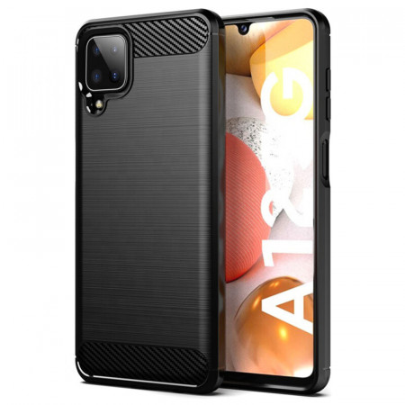 Husa Samsung Galaxy A12 / M12, Carbon Silicone, Techsuit - Negru