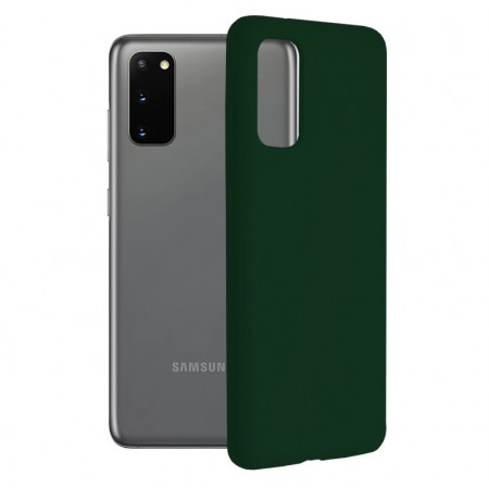 Husa Samsung Galaxy S20 din silicon moale, Techsuit Soft Edge - Dark Green