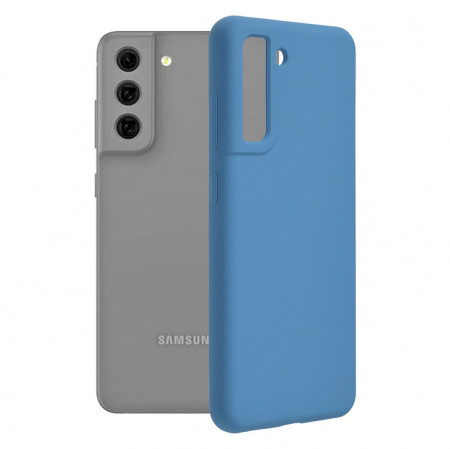 Husa Samsung Galaxy S21 FE din silicon moale, Techsuit Soft Edge - Denim Blue