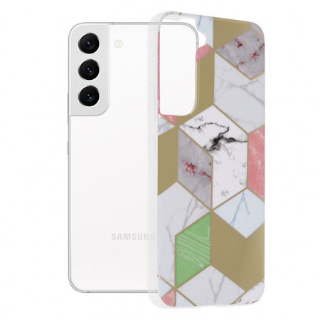 Husa Samsung Galaxy S22 Marble Series, Techsuit - Purple Hex