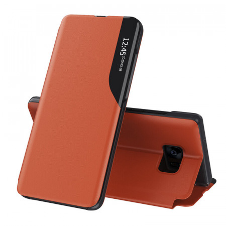 Husa Samsung Galaxy S7 Edge tip carte, Techsuit eFold - Portocaliu