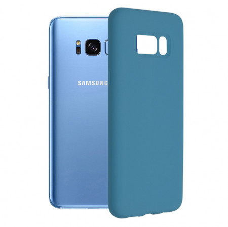 Husa Samsung Galaxy S8 Plus din silicon moale, Techsuit Soft Edge - Denim Blue