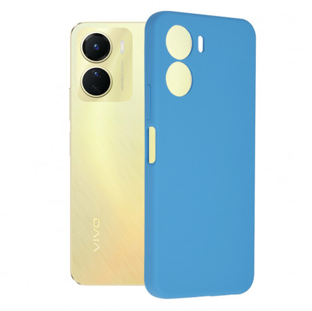 Husa Vivo Y16 din silicon moale, Techsuit Soft Edge - Albastru