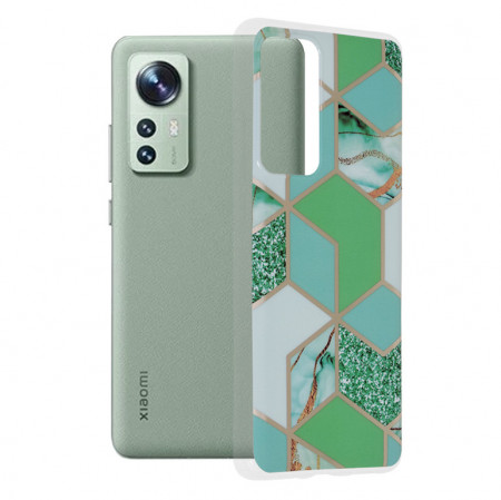 Husa Xiaomi 12 Marble Series, Techsuit - Green Hex