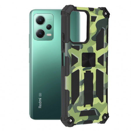 Husa Xiaomi Redmi Note 12 5G / Poco X5, Techsuit Blazor Series - Camo Lime