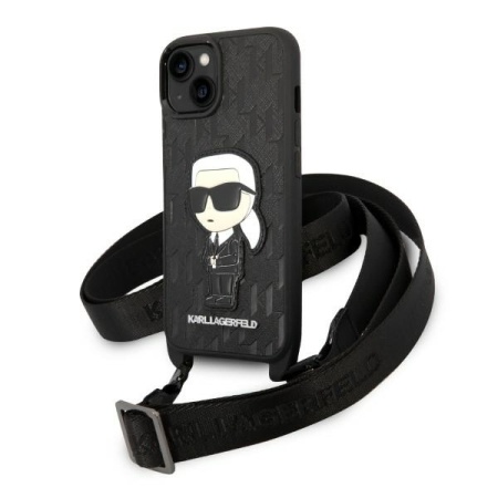 Huse pentru iPhone 14 Plus, Karl Lagerfeld, Hardcase Monogram, Alb
