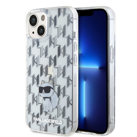 Huse pentru iPhone 15, Karl Lagerfeld, Hardcase Monogram, Transparenta