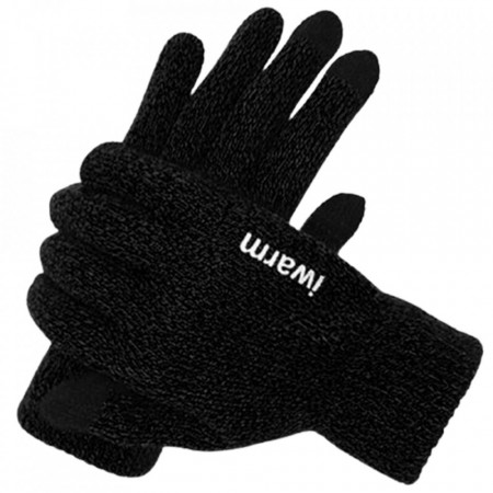 Manusi Tocuhscreen din lana, unisex, iWarm ST0005 - Negru