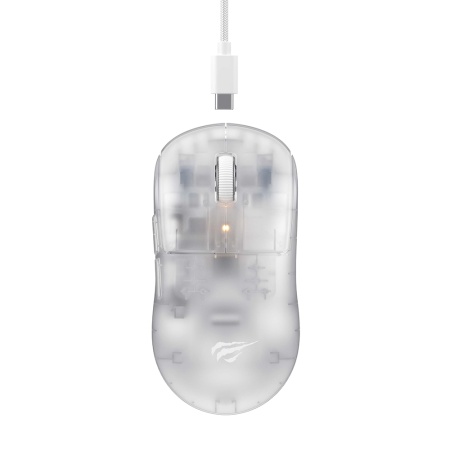 Mouse gaming wireless 2.4GHz, DPI 12000, baterie 300mAh, Havit MS970WB Pro, Alb