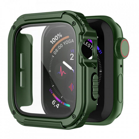 [Pachet 360°] Rama + Folie Apple Watch 7 (41mm), LITO - Verde