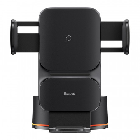 Suport Auto cu Incarcare Wireless 15W, Baseus Wisdom Alignment - Negru