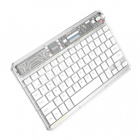 Tastatura Wireless Bluetooth, 500mAh, Hoco Transparent Discovery Edition - Space White