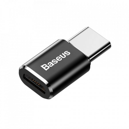 Adaptor Micro Type-C mama la Type-C tata, convertor, Baseus - Negru