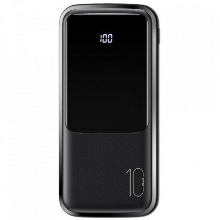 Baterie Externa 10000mAh (US-CD163), cu Display Digital, 2x USB, USAMS - Negru