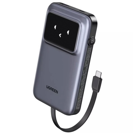Baterie Externa USB, Type-C cablu, 10.000mAh, 30W, Ugreen Power Bank PB511, Gri