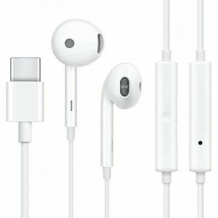 Casti stereo Type-C cu microfon, 1.2m, Oppo MH147 - Alb