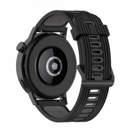 Curea smartwatch Samsung Galaxy Watch (46mm) / Watch 3 / Gear S3, Huawei Watch GT / GT 2 / GT 2e / GT 2 Pro / GT 3 (46 mm), Techsuit W002 - Negru