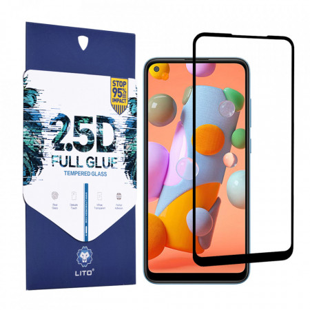 Folie de sticla Samsung Galaxy A11 / M11, 2.5D FullGlue LITO - Negru