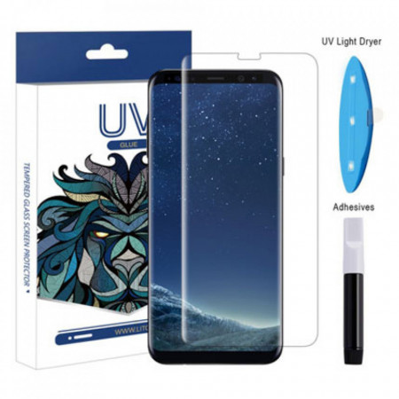 Folie sticla Samsung Galaxy S8 / Galaxy S9, 3D UV cu adeziv LITO - Transparent