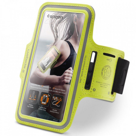 Husa banderola telefon pentru alergare, Spigen (A700) - Neon