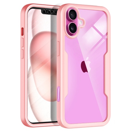 Husa + Folie pentru iPhone 16 Plus, SKYDDAR INNOVATION, [Pachet 360°] ColorVerse MagSafe, Roz, set cu sticker