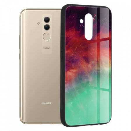 Husa Huawei Mate 20 Lite cu sticla securizata, Techsuit Glaze - Fiery Ocean