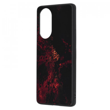 Husa Huawei Nova 9 SE cu sticla securizata, Techsuit Glaze - Red Nebula