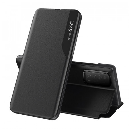 Husa Huawei P Smart 2021 tip carte, Techsuit eFold - Negru