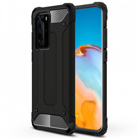 Husa Huawei P40 Pro din plastic dur, Techsuit Hybrid Armor - Negru