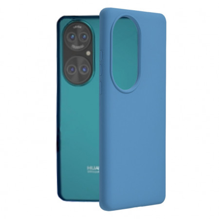 Husa Huawei P50 Pro din silicon moale, Techsuit Soft Edge - Denim Blue