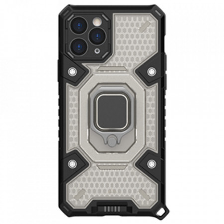 Husa iPhone 11 Pro Max cu inel, Techsuit Honeycomb - Negru