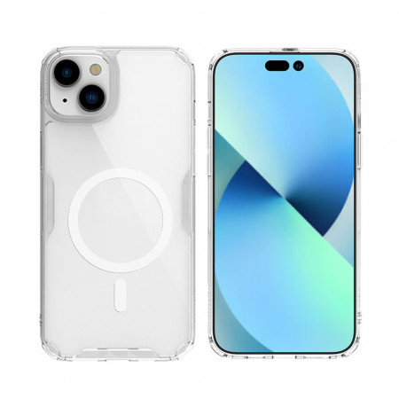 Husa iPhone 15 Plus, Nillkin Nature TPU MagSafe - Transparent
