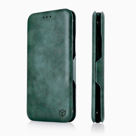 Husa iPhone 15 Plus tip carte magnetica, Techsuit Safe Wallet - Verde