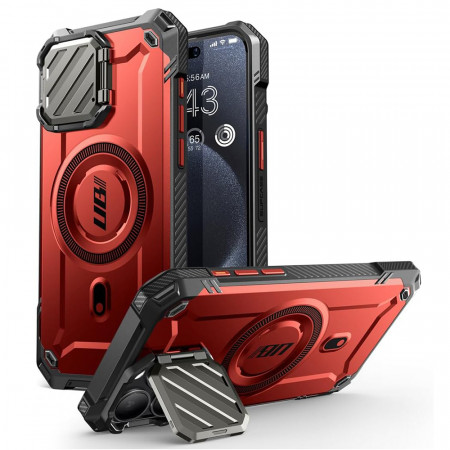 Husa iPhone 15 Pro Max, Supcase Unicorn Beetle XT MagSafe - Ruddy