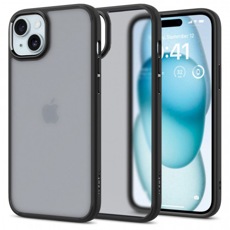 Husa iPhone 15, Spigen Ultra Hybrid - Frost Black