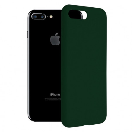 Husa iPhone 7 Plus / 8 Plus din silicon moale, Techsuit Soft Edge - Dark Green
