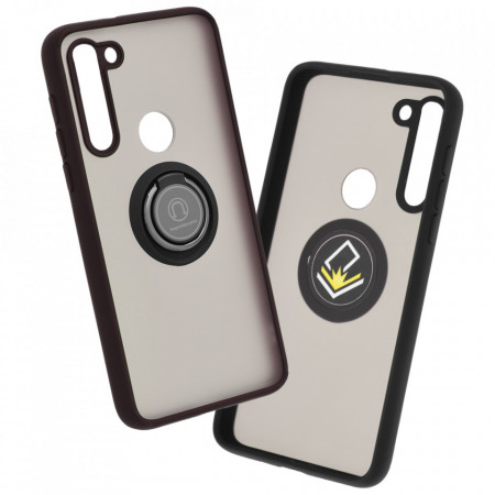 Husa Motorola Moto G8 Power Lite cu inel, Techsuit Glinth - Negru